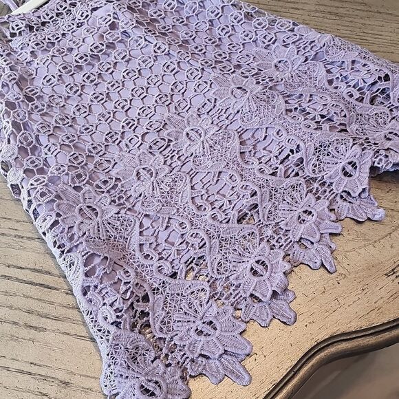 Purple crochet racer back top size S excellent condition - Picture 2 of 9